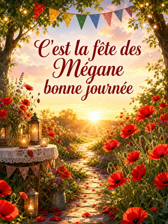 Carte bonne fĂȘte MĂ©gane