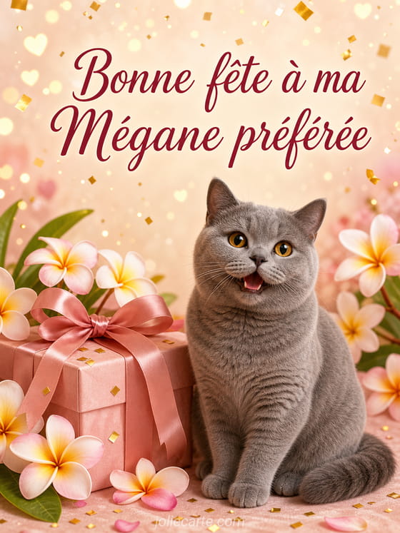 Carte bonne fĂȘte MĂ©gane