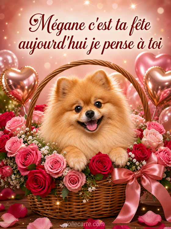 Carte bonne fĂȘte MĂ©gane