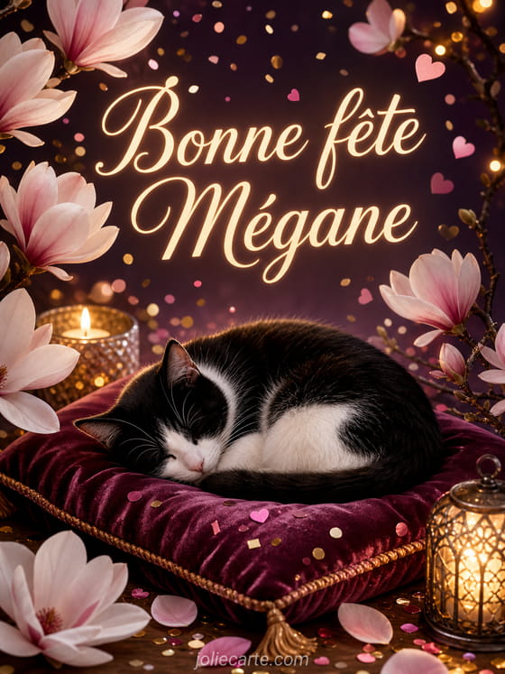 Carte bonne fĂȘte MĂ©gane