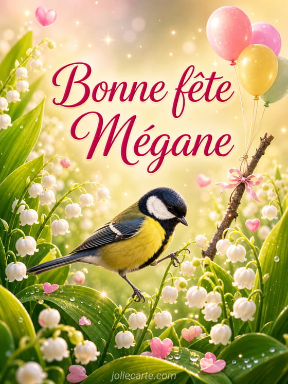 Carte bonne fĂȘte MĂ©gane
