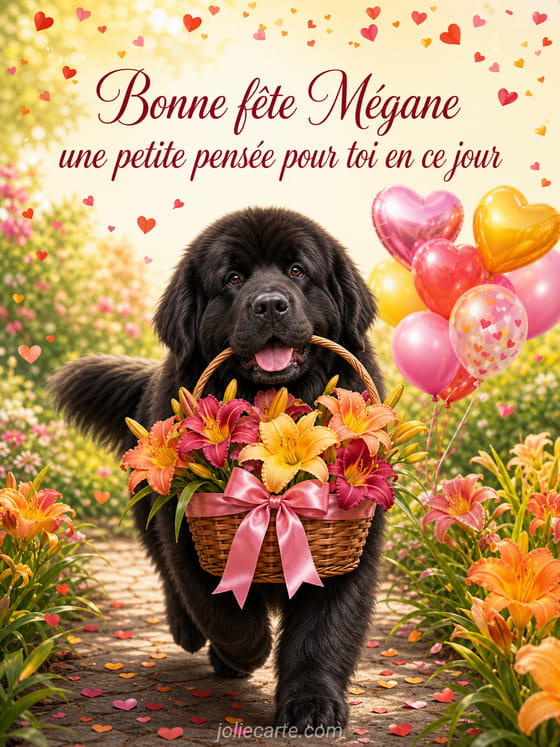 Carte bonne fĂȘte MĂ©gane