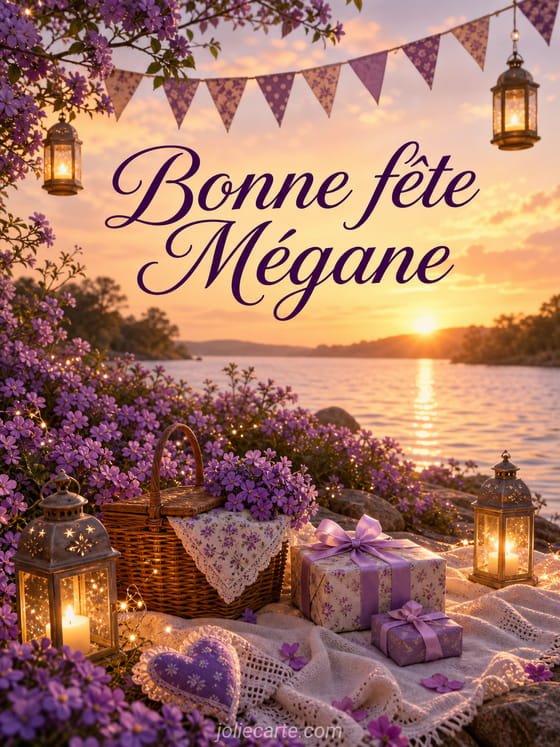 Carte bonne fĂȘte MĂ©gane
