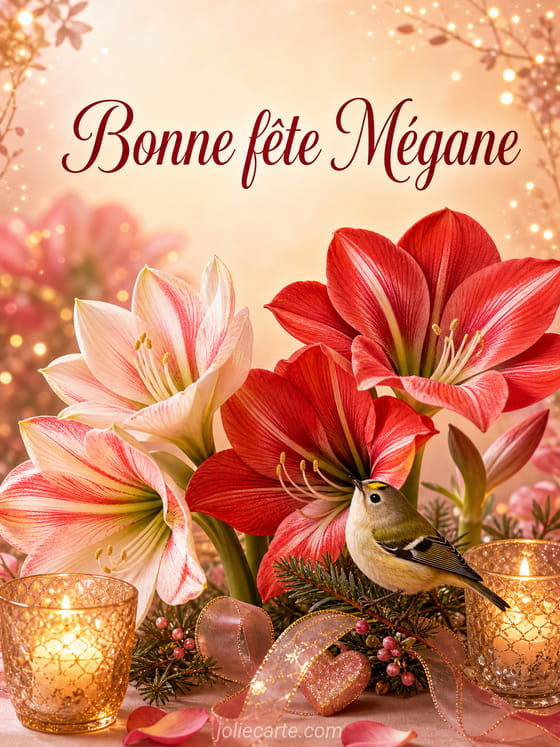 Carte bonne fĂȘte MĂ©gane