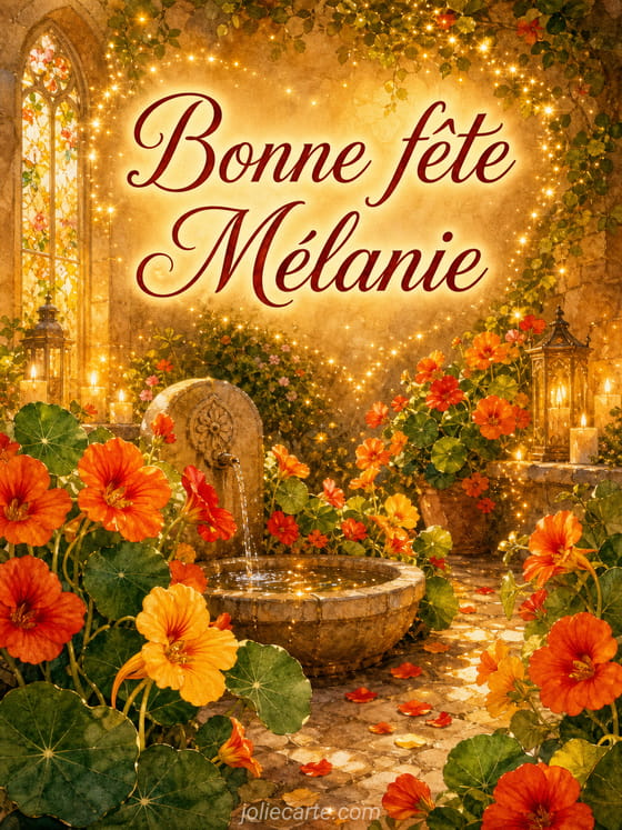 Carte bonne fête Mélanie