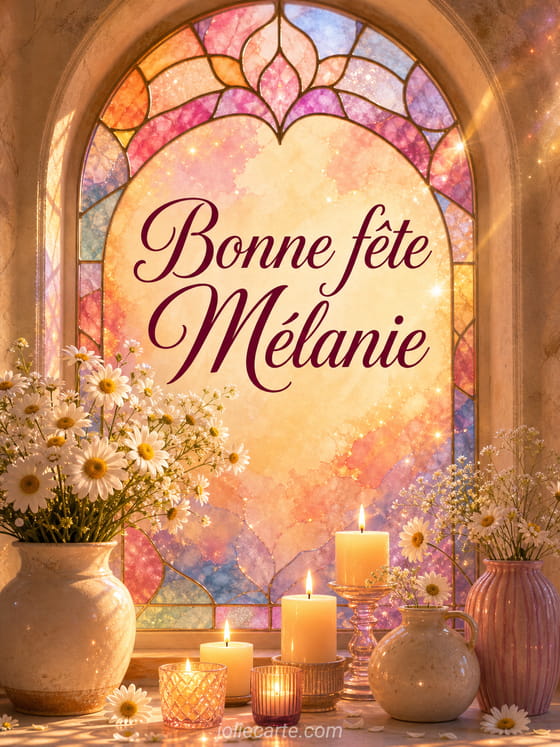 Carte bonne fête Mélanie