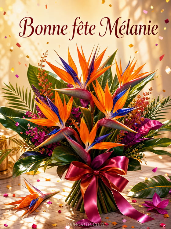 Carte bonne fête Mélanie