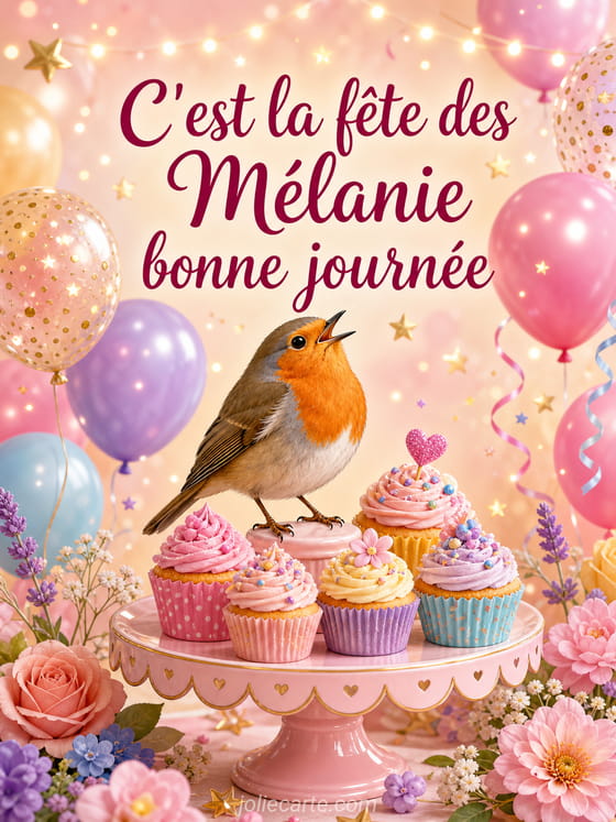 Carte bonne fête Mélanie