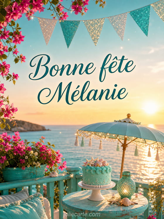 Carte bonne fête Mélanie