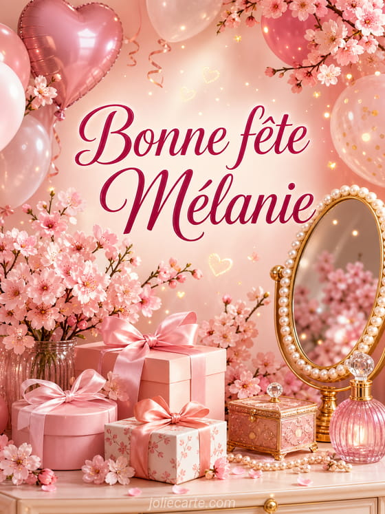 Carte bonne fête Mélanie