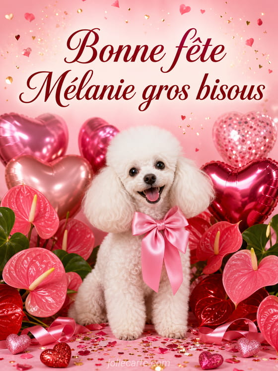 Carte bonne fête Mélanie