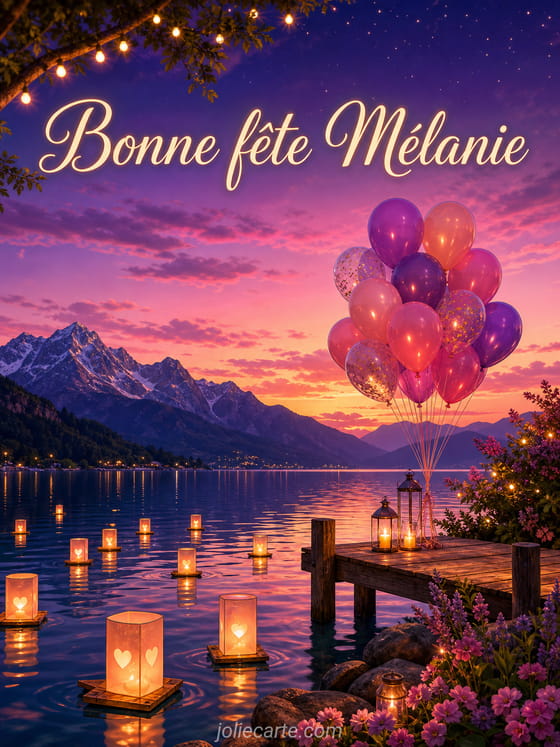 Carte bonne fête Mélanie