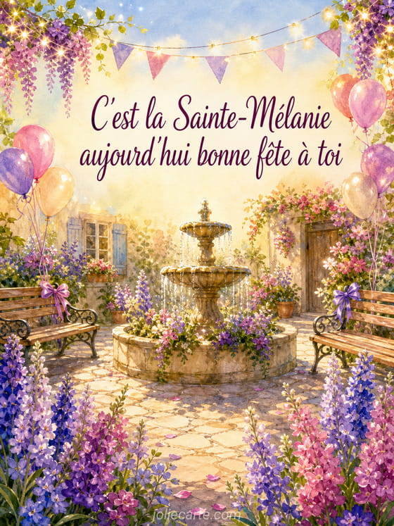Carte bonne fête Mélanie