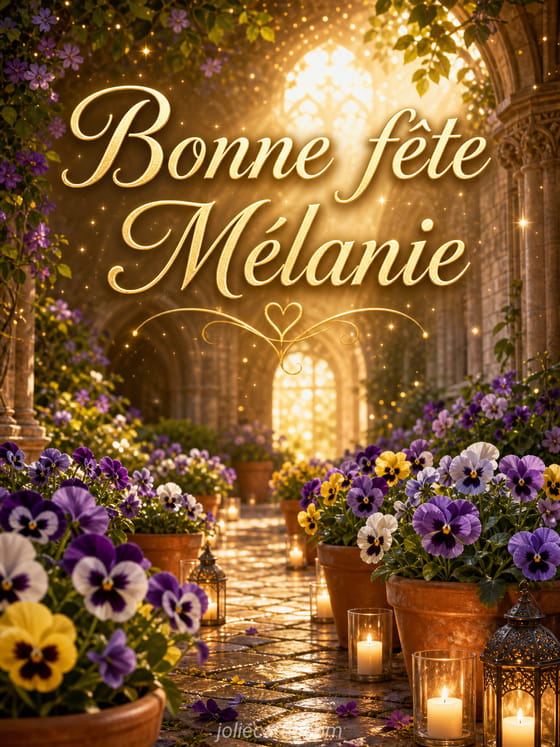 Carte bonne fête Mélanie