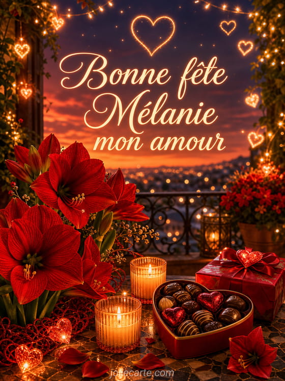 Carte bonne fête Mélanie
