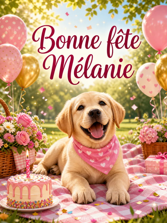 Carte bonne fête Mélanie
