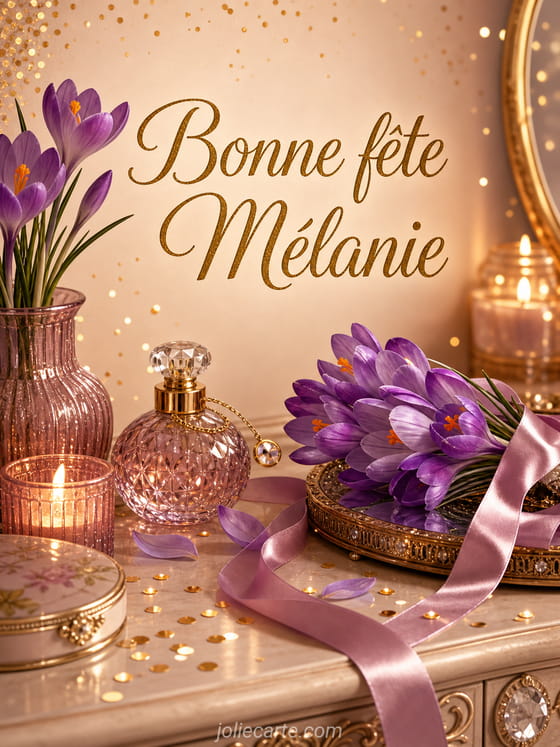Carte bonne fête Mélanie