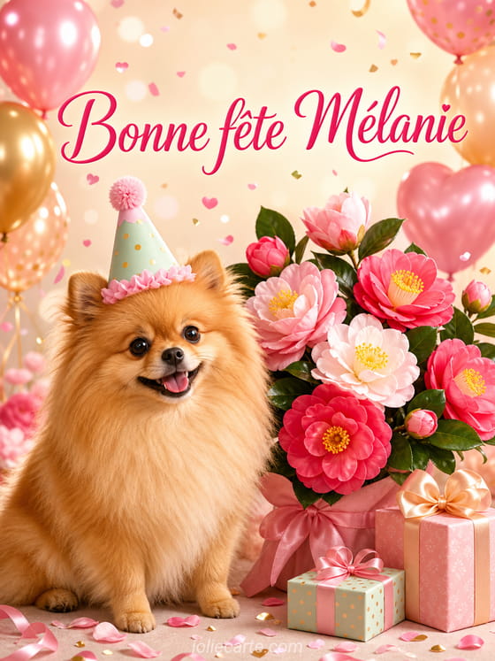Carte bonne fête Mélanie