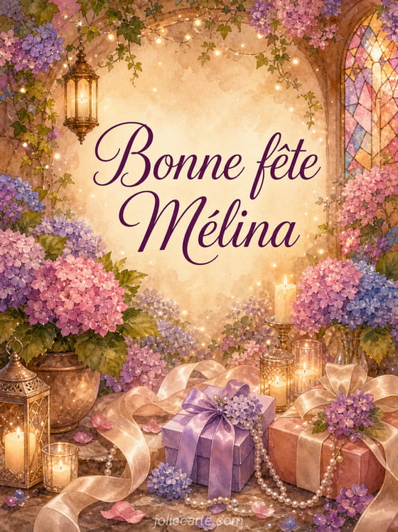 Carte bonne fête Mélina
