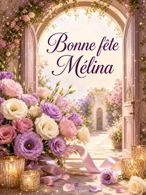 Carte bonne fête Mélina