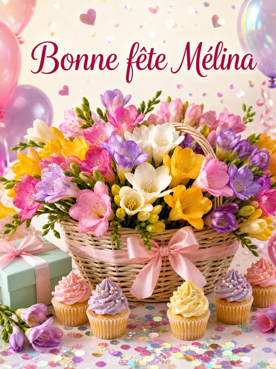 Carte bonne fête Mélina