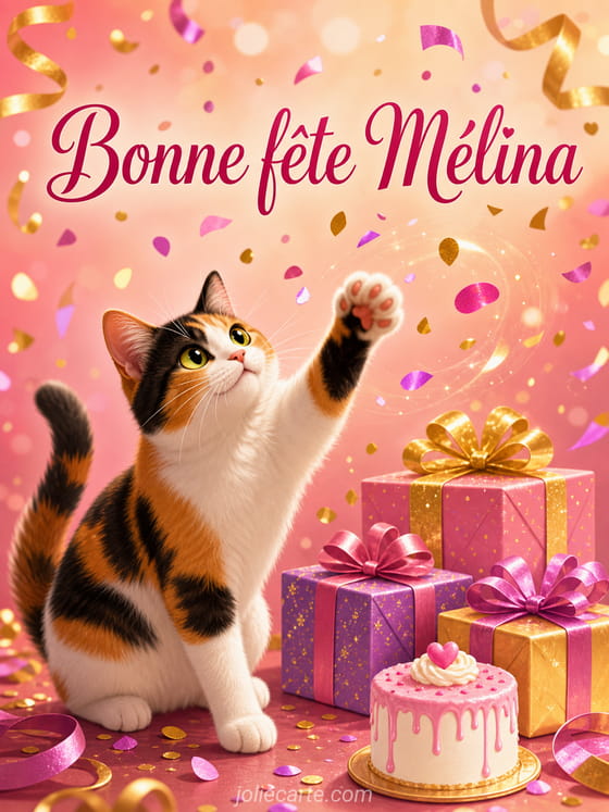 Carte bonne fête Mélina