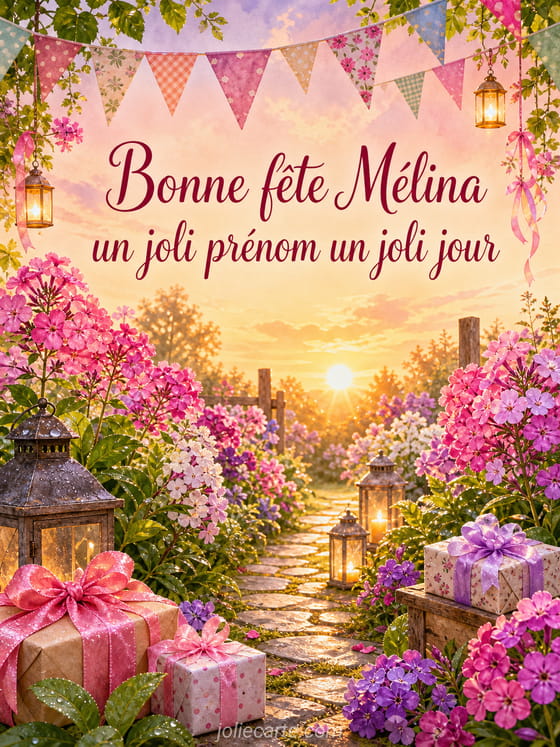 Carte bonne fête Mélina