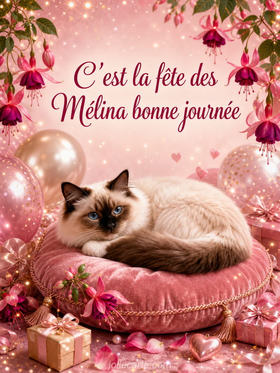 Carte bonne fête Mélina