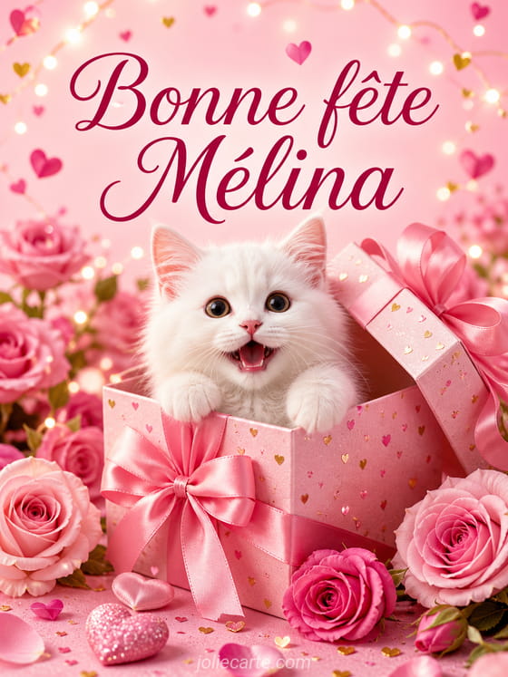 Carte bonne fête Mélina