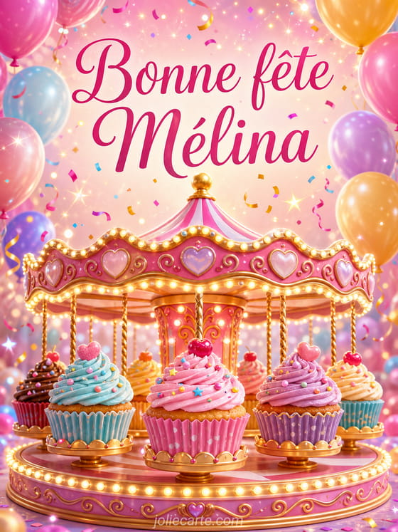 Carte bonne fête Mélina