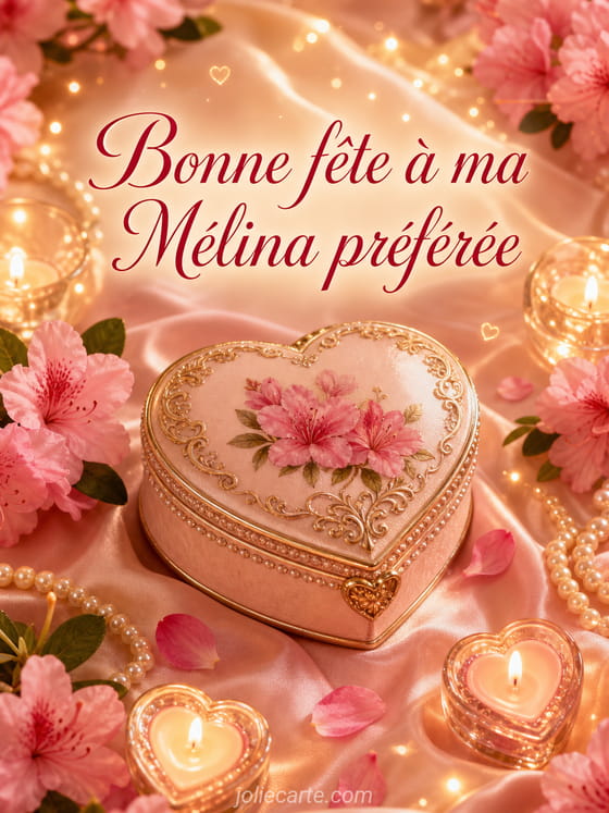 Carte bonne fête Mélina