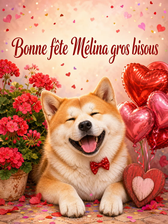 Carte bonne fête Mélina