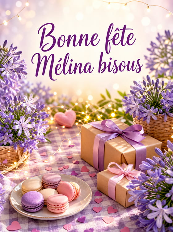 Carte bonne fête Mélina