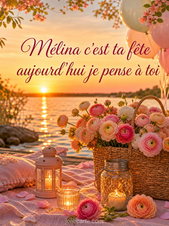 Carte bonne fête Mélina