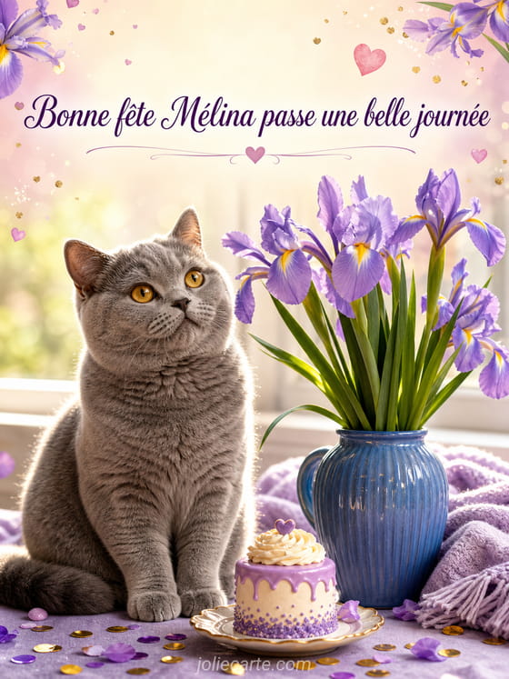 Carte bonne fête Mélina