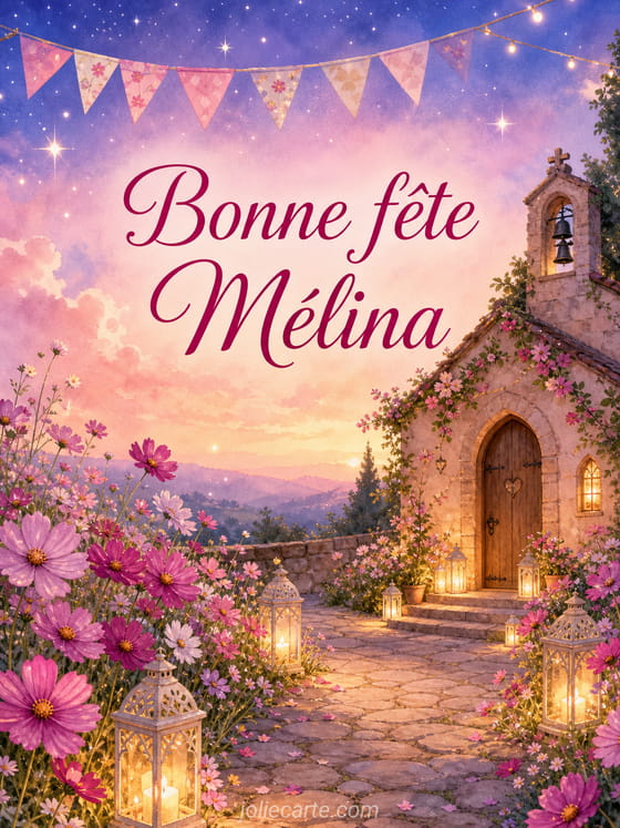 Carte bonne fête Mélina