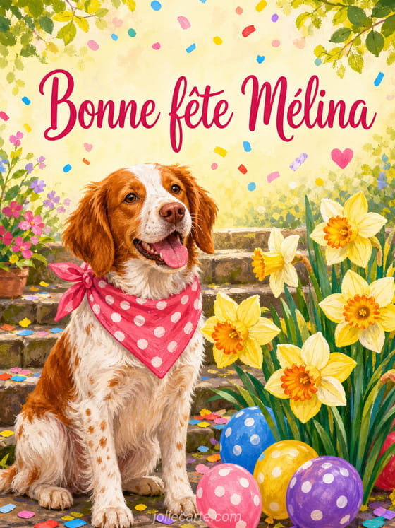 Carte bonne fête Mélina