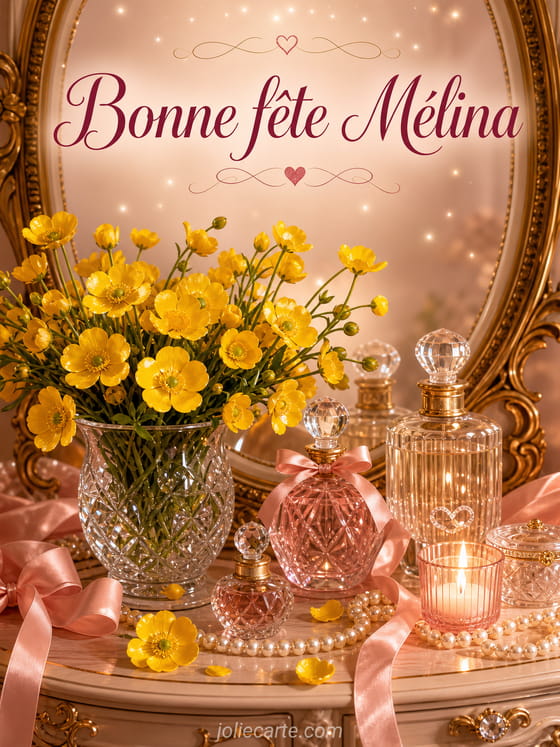 Carte bonne fête Mélina