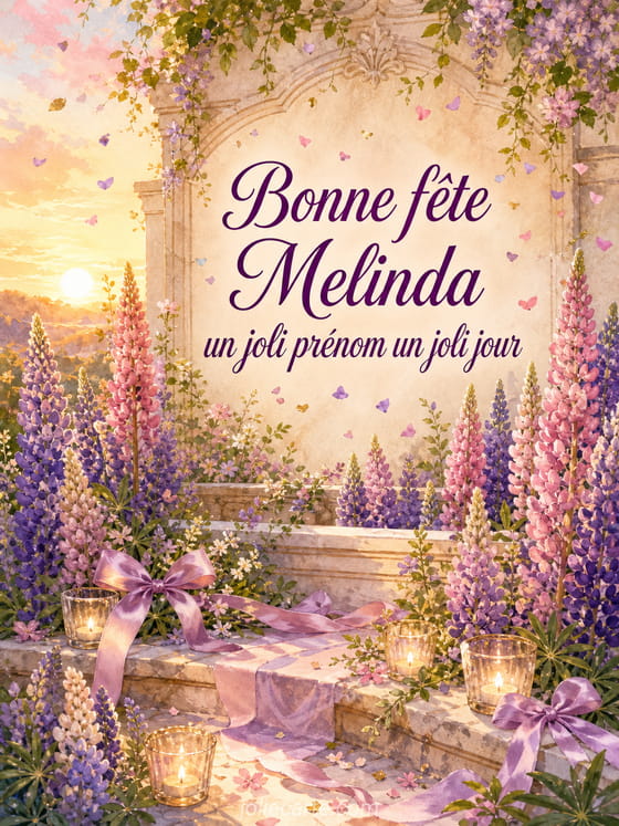 Carte bonne fĂȘte Melinda