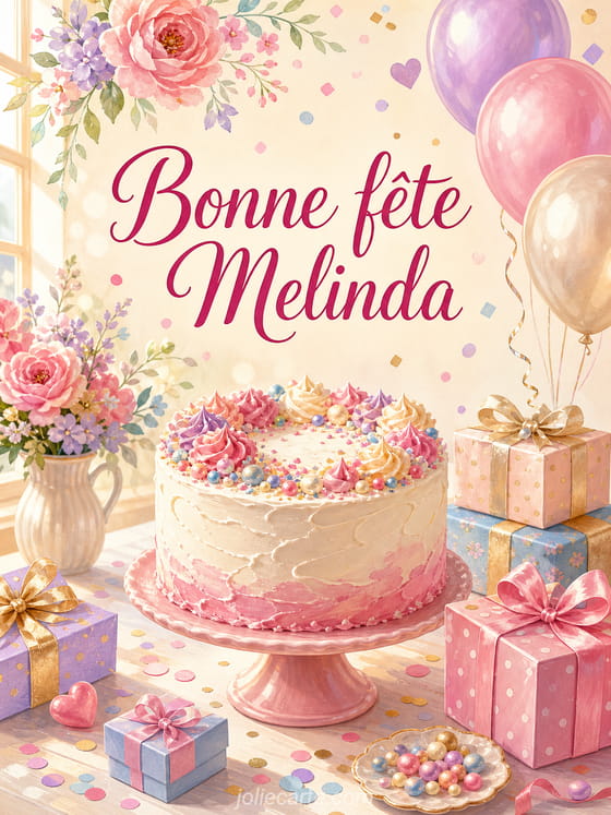 Carte bonne fĂȘte Melinda