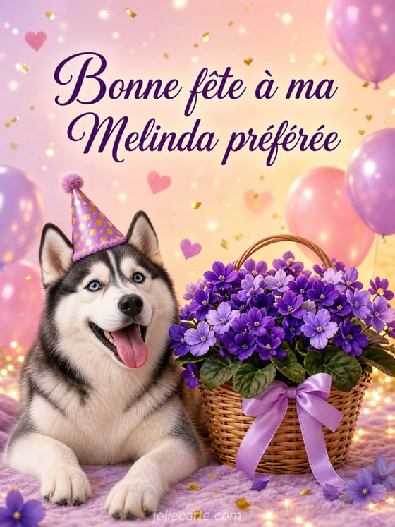 Carte bonne fĂȘte Melinda