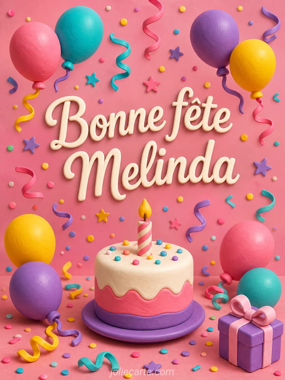 Carte bonne fĂȘte Melinda