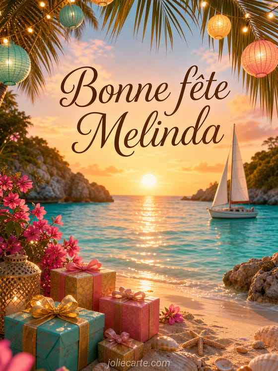 Carte bonne fĂȘte Melinda