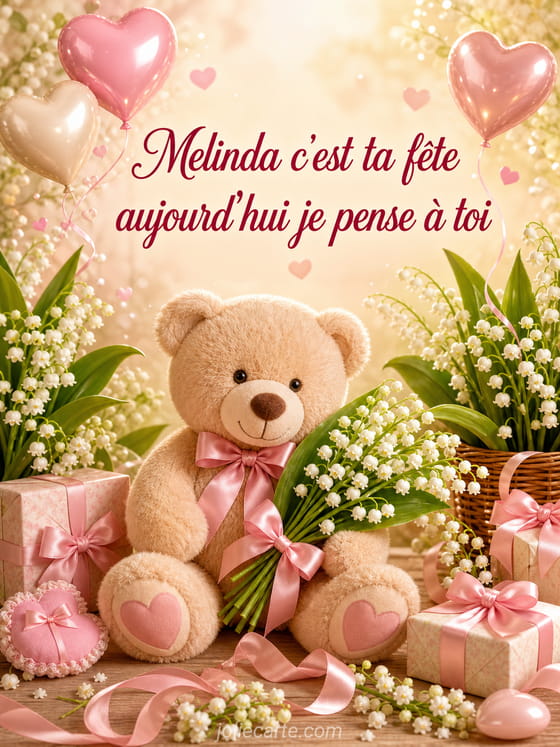 Carte bonne fĂȘte Melinda