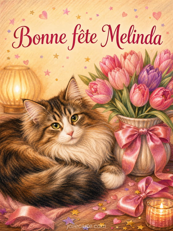 Carte bonne fĂȘte Melinda