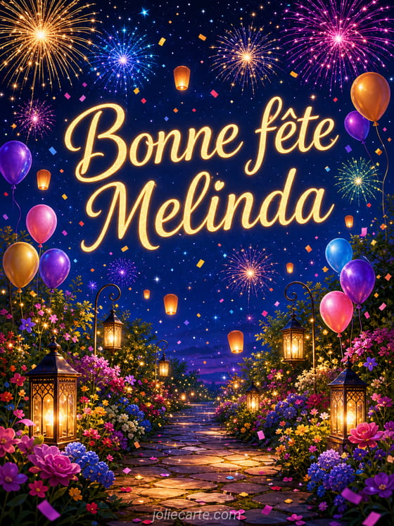 Carte bonne fĂȘte Melinda