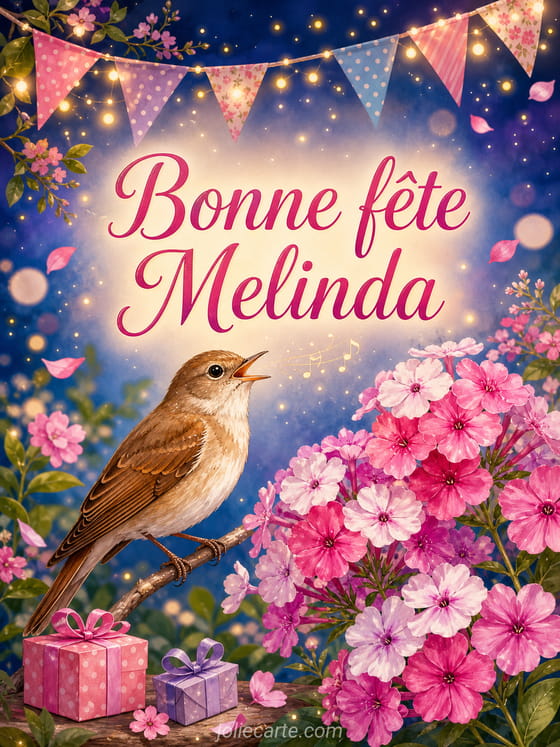 Carte bonne fĂȘte Melinda