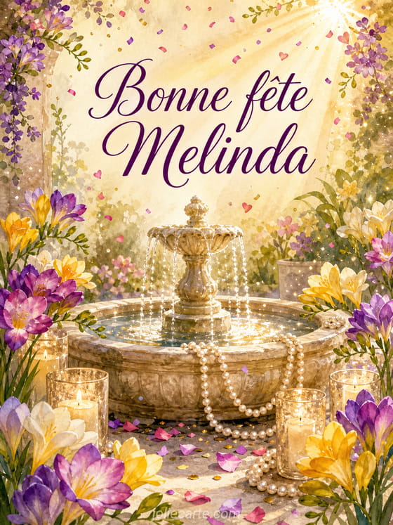 Carte bonne fĂȘte Melinda