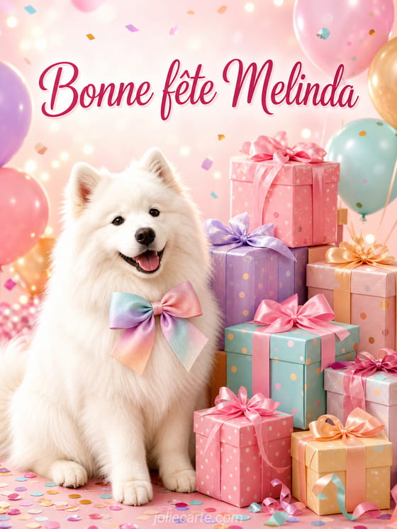 Carte bonne fĂȘte Melinda