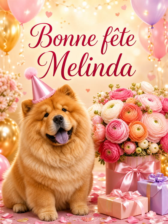Carte bonne fĂȘte Melinda